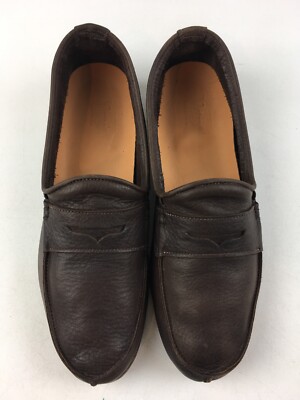 Vintage V02348 Mitchell Chocolate Harness Penny Loafers  display picture 3
