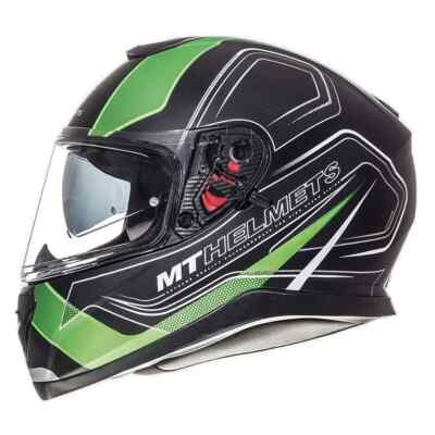 MT Thunder SV Trace Green Black Matt Full Face Motorbike Helmet