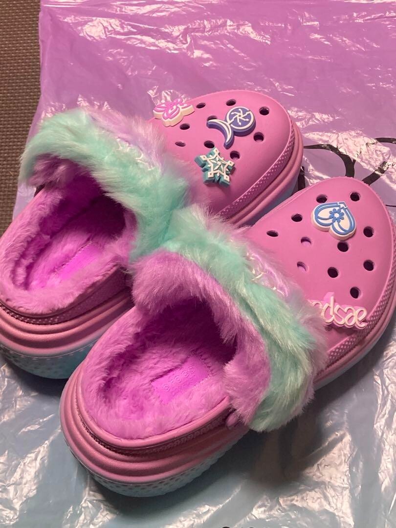 AESPA x CROCS Stomp Lined Clog Shoes 22 Size 208688-90h AESPA x CROCS Stomp Lined Clog Shoes 22 Size 208688-90h