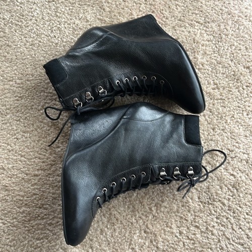 Botines Pour La Victoire Cuña Moto Bruja Cuero Talla 10 - Imagen 8 de 13
