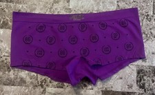NWT VICTORIA'S SECRET PINK LARGE PURPLE SEAMLESS VINTAGE RARE BOYSHORT PANTIES