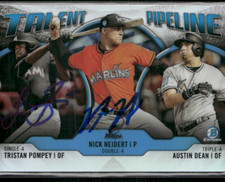 Tristan Pompey Nick Neidert 2019 Bowman Chrome Talent Pipeline IP Auto