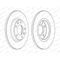 Ferodo 2X Bremsscheibe Hinten Ø268 Mm Voll FüR Opel Grandland X 75 1.2 1.6
