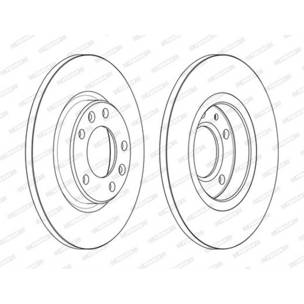 Ferodo 2X Bremsscheibe Hinten Ø268 Mm Voll FüR Opel Grandland X 75 1.2 1.6-image