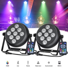 U`King 4x PAR Strahler 9 LED RGBW DMX 90W Par Bühnenlicht +Fernbedienung DJ Show