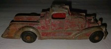 Vintage Hubley Original Paint Cast METAL FIRETRUCK Made in USA 7" Fire Truck