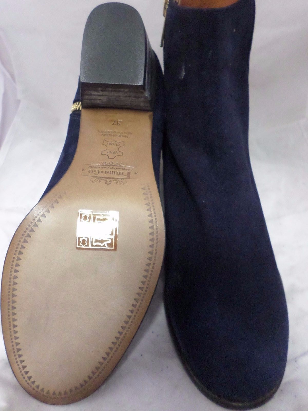 Emma Go CARTER Velour Nite Real Suede Ankle Boots rrp£150 UK4 EU37 LG05 03 SALEw image 6