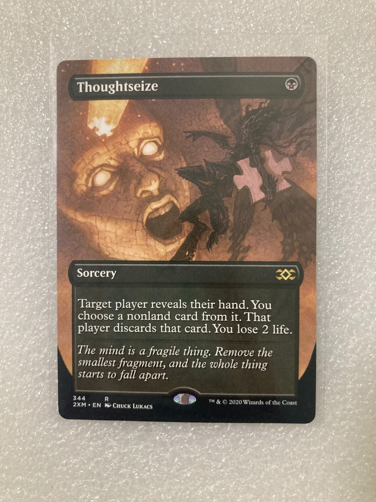 Magic 2020 MTG 2XM 344 Non-foil Thoughtseize (Borderless) - Double Masters MINT