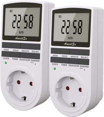 Digital Electrical Timer Socket Mit Lcd-Anzeige 10 Konfigurierbaren Einbruchsich