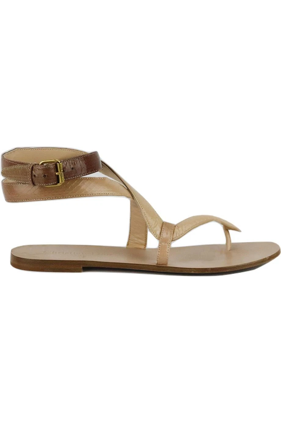 CHRISTIAN DIOR POISON D SANDALES EN CUIR EFFET SERPENT EU 38 UK 5 US 8