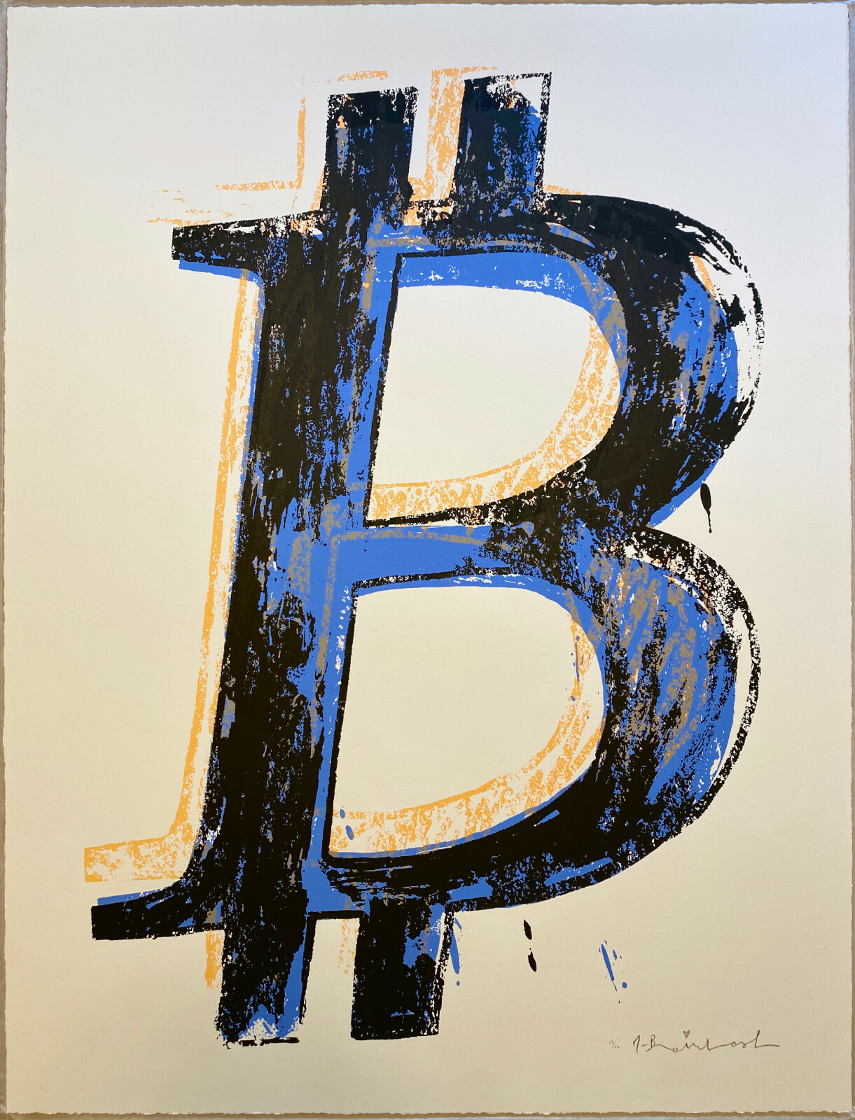 Mr. Brainwash Crypto/Bitcoin – Black and Blue edition of 26 crypto art  Warhol – Biblioteca Nacional de Angola