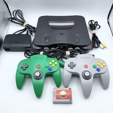 Nintendo N64 Console NUS-001 Bundle w/ 2 Controllers, Cables, Memory Card Tested