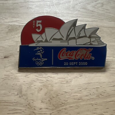 2000 Olympic Games Day 5 COCA COLA Hat Lapel Pin Coke Sydney September 20