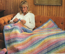 COLOR DIPPED AFGHAN HOME DECOR CROCHET PATTERN INSTRUCTIONS