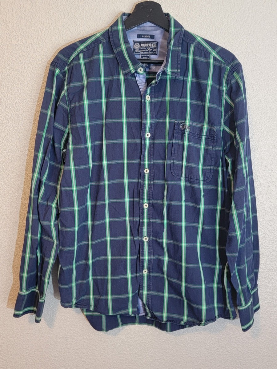 american rag cie flannel button up shirt mens XL long sleeve