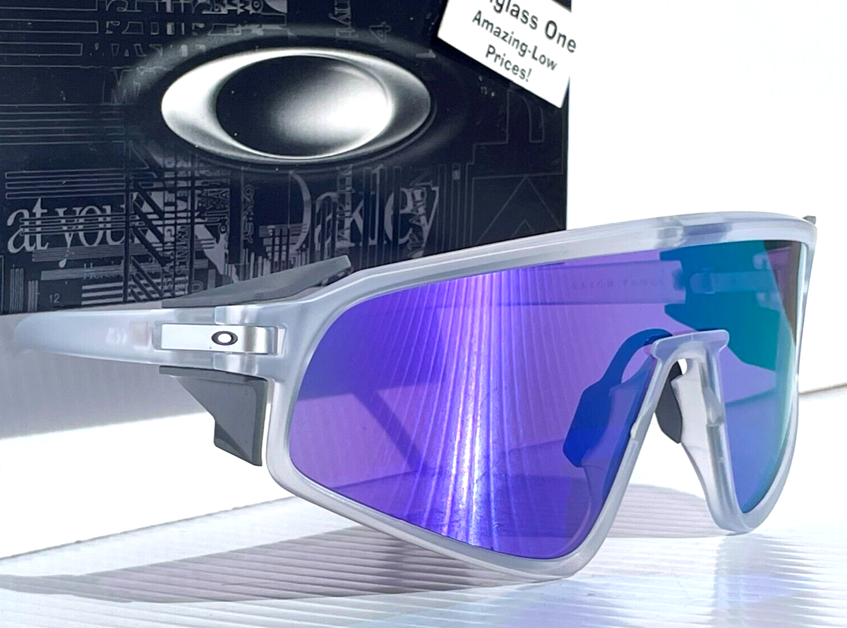 NEW Oakley LATCH PANEL Matte Clear PRIZM Purple Lens Sunglass 9404