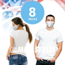 Face Mask 100 Cotton Washable Reusable Unisex 8 pcs