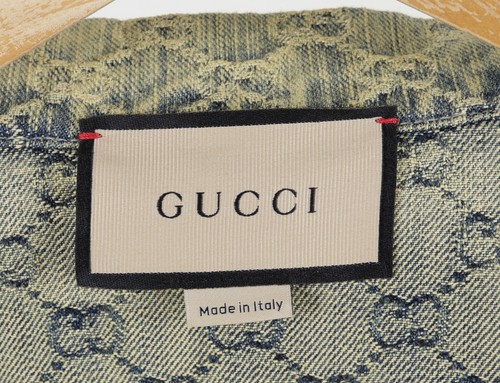 Women's Gucci GG Jacquard Monogram Denim Beige Suit Jacket Jeans Skirt Size XS-S - Picture 5 of 24