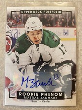 2015-16 15/16 Portfolio Rookie Phenom AUTO #327 Mattias Janmark (Stars/Oilers)