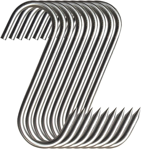 Stainless Steel Meat Hooks 5.9" Butcher Smoking Hooks for BBQ & Hanging 20PCS