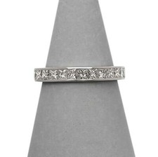 Pre-Owned Platinum Princess Diamond Half-Eternity Ring