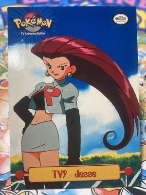 TV9 Jesse Team Rocket 1999 Pokemon Topps Series 1 TCG Puzzle Card