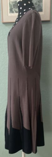Jersey de algodón marrón Peruvian Connection - Vestido ajustado/acampanado - Talla mediana - Imagen 4 de 7