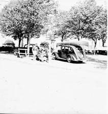 1937 LEON - 5 Negatives 6 x 6 - City Cars Monument Landes - NAQ 261