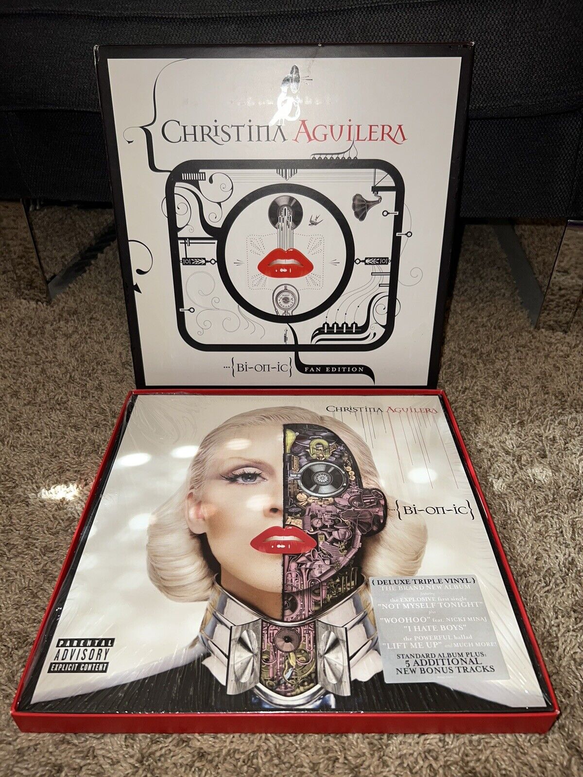 Christina Aguilera 2010 Bionic Fan Edition 3LP Vinyl Box Set Cd & Prints