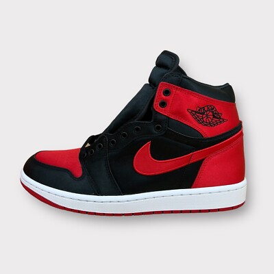 Nike Women's Air Jordan 1 Retro High Oh 'Satin Bred' Wmns Sz 10.5