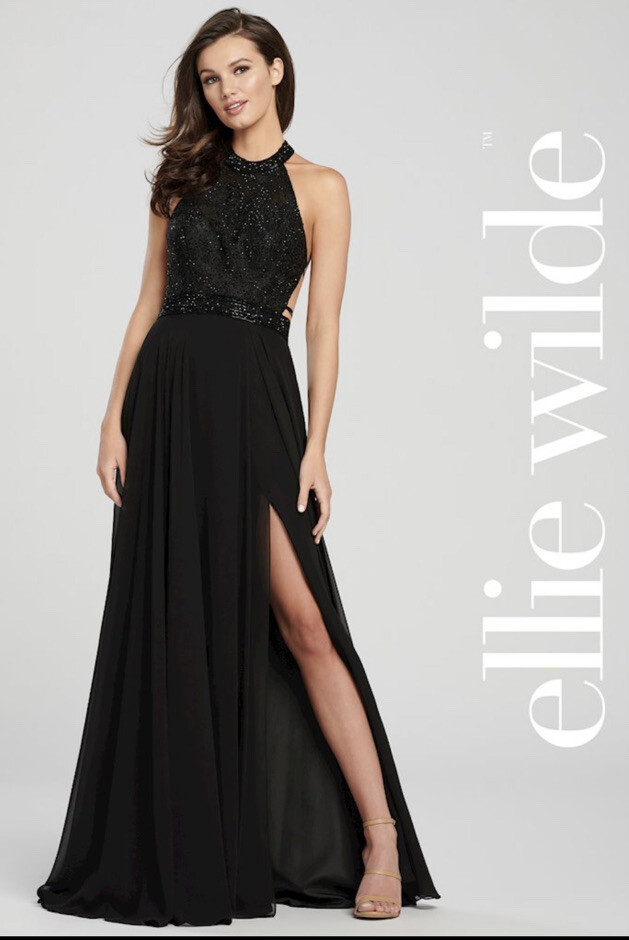 Ellie Wilde Mon Cheri Prom Dress, Style EW119174 Size 10, Black, Formal |  eBay