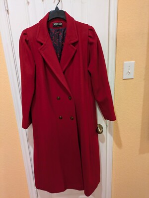 Vintage Forecaster of Boston Women's Wool Coat Full Length Lined Red Size  5/6