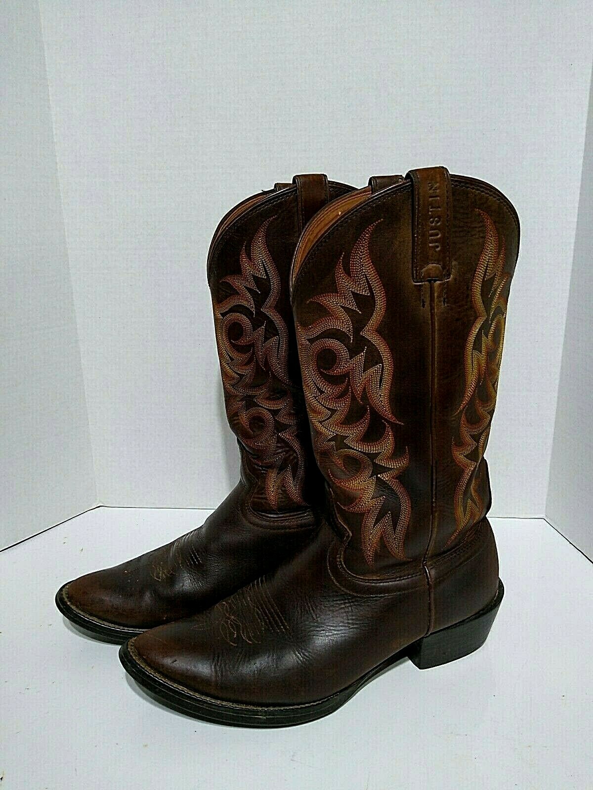Justin Cowboy Boots #2551 Men Size 9D 
