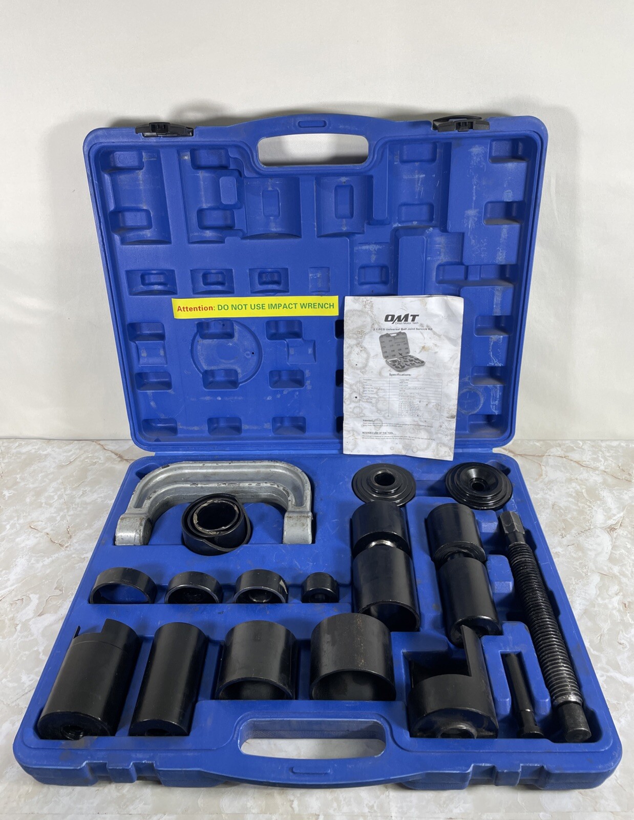 Heavy Duty Ball Joint Press & U Joint Tool Kit 21 Piece Orion Motor Tech