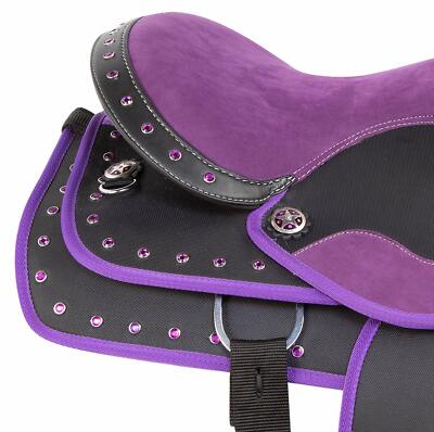 Selle Western Synthétique Violette RIDEX - Tailles De 10 à 18.5 Pouces, NEUVE