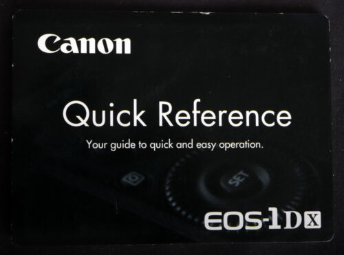 Original Canon EOS-1Dx Quick Reference Guide 2012 Edition - Excellent - Picture 1 of 4