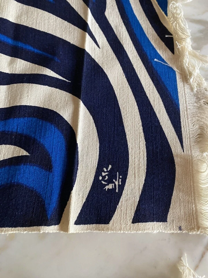 Handwoven Textile Fabric Sample From Chuo University With Abstract Red White & B - Image 3 of 4