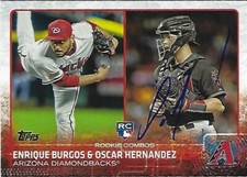 Autographed 2015 Topps Update #US359 Oscar Hernandez Arizona Diamondbacks Tough