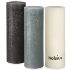 Bolsius XXL Rustik Stumpenkerze 300x100mm Blockkerze Rustic Shine Kerze