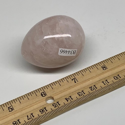 100g, 2"x1.5", Natural Gemstone Pink Rose Quartz Egg Crystal @India, B34466 - Picture 15 of 15