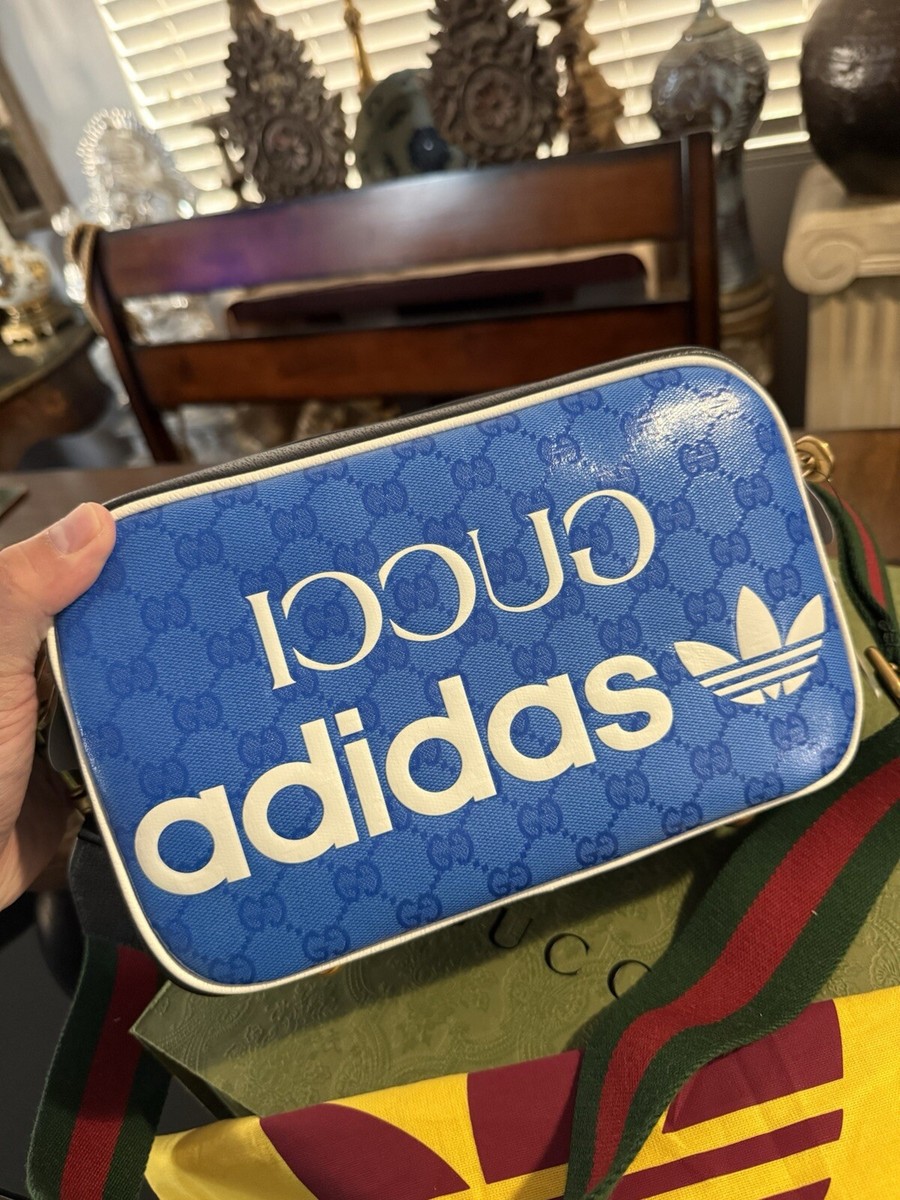 【ミケーレ期】GUCCI × adidas スカート XSサイズ ブルー GUCCI - GUCCI×adidas グッチ×アディダス 3ライン ロゴ