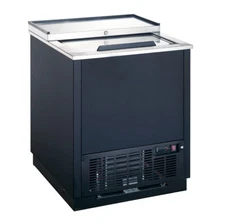 Omcan USA 50073 26" Black Glass & Plate Chiller, 5.29 cu. ft.