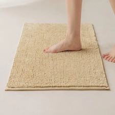 Chenille Bath Mats Encrypted Thickened Short Plush Strong Water-Absorbent Non-Sl