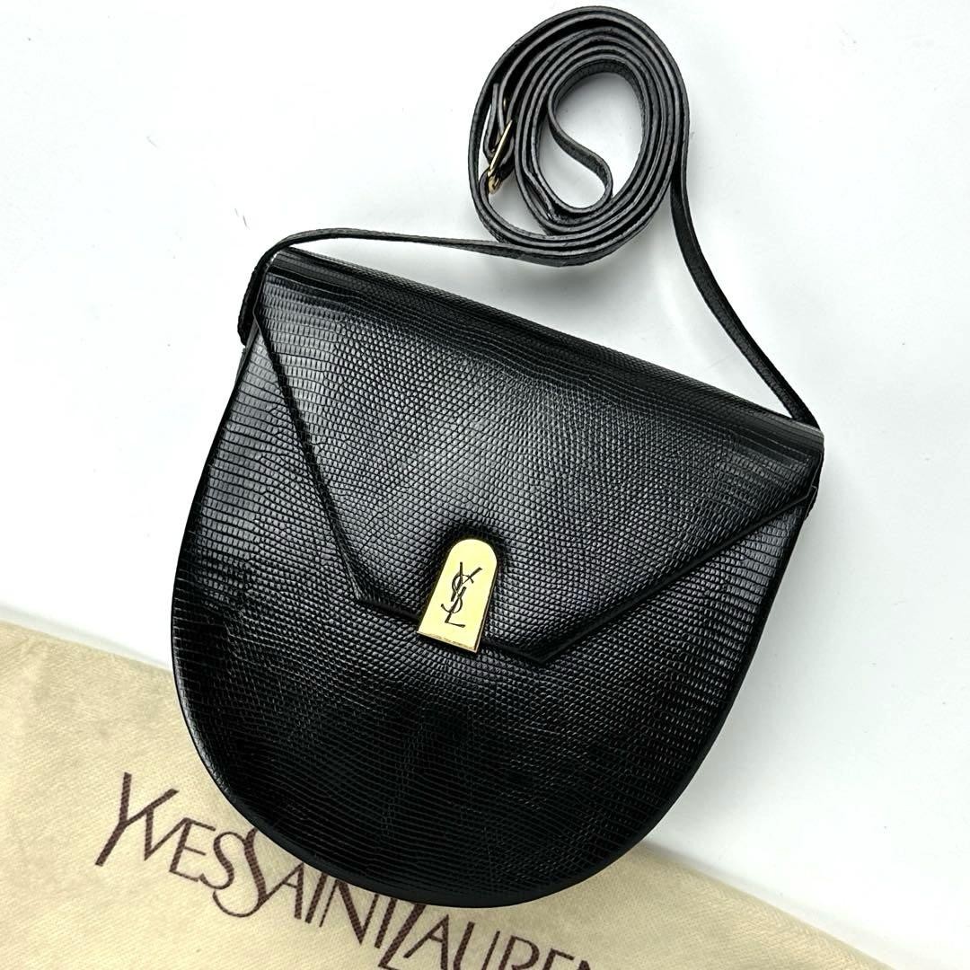 Borsa a tracolla Yves Saint Laurent YSL Cassandra pelle nera autentica F07141202