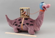 1960s Vintage FLINTSTONES Louis Marx Fred on Dino-Crane Battery-Operated Toy, NR