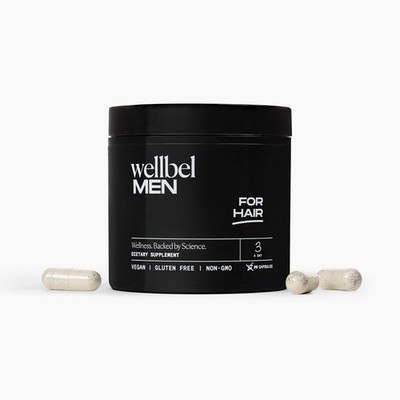 WELLBEL Men Clean Supplement for Hair, Skin, and Nails, Vegan, Gluten Free an...