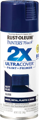 249098 Painter'S Touch 2X Ultra Cover Spray Paint, 12 Oz, Gloss Navy Blue