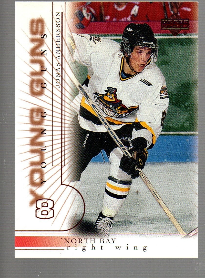 2000-01 Upper Deck #202 Jonas Andersson Young Guns RC