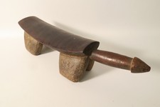 Alter gebrauchter Hocker Somba Phallus 1,7kg HO73 Old rare used stool tabouret