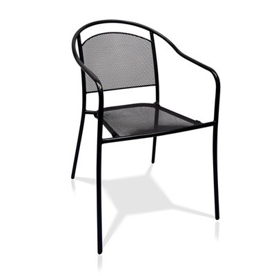 Gartenstuhl Outdoor Stuhl E-Coating Gitterstahl Anthrazit stapelbar KHG